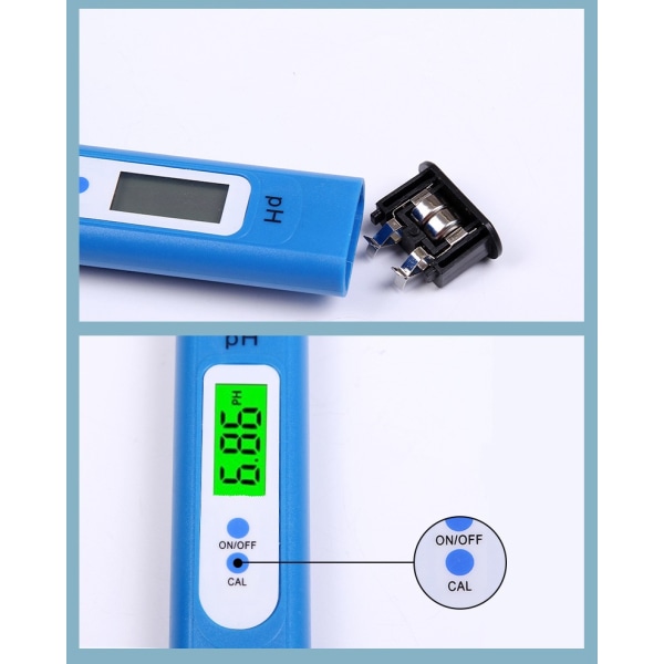 1 stk. lomme-pH-tester, vandtæt, ±0,1 pH nøjagtighed, 0-14p