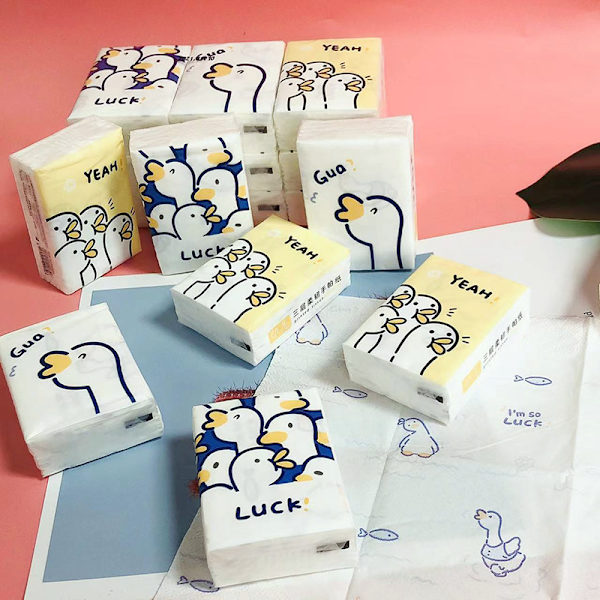 27 paket mini tryckt silkespapper näsdukar papper ca