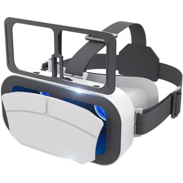 (G12-Hvid) VR Headset Kompatibel med iPhone og Android-telefoner