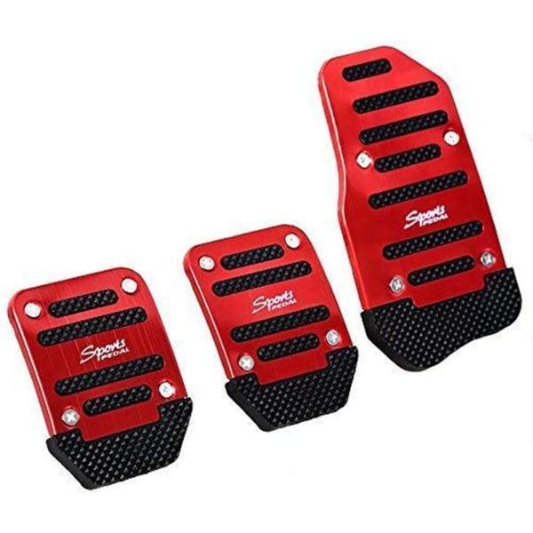 3 stk sklisikre bilpedalputer Auto Sports Gass Drivstoff Clutch B