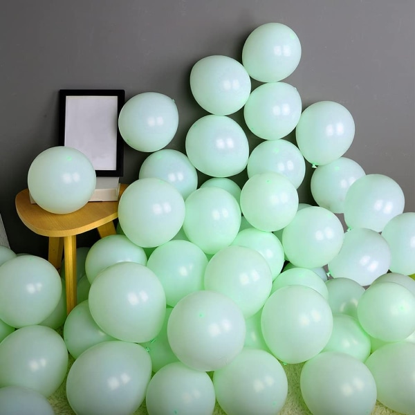100 stk Grøn ballon 10 tommer lyserød pastel macaron ballon L