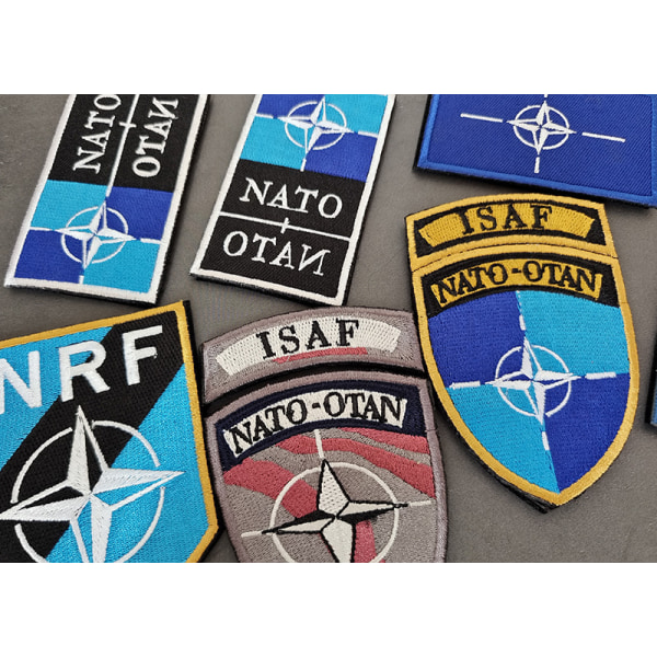 15-pack Nato-flagga tygmärke broderad lapp kardborreband（2）