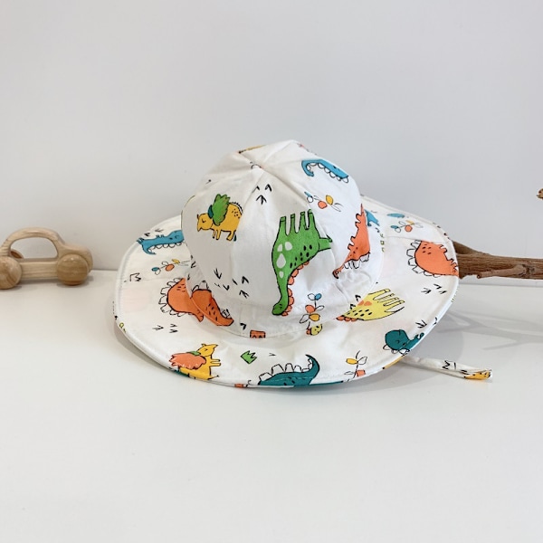 Baby Anti-UV Solhat Sjovt Mønster, Tynd Skygget Fiskerhat, C