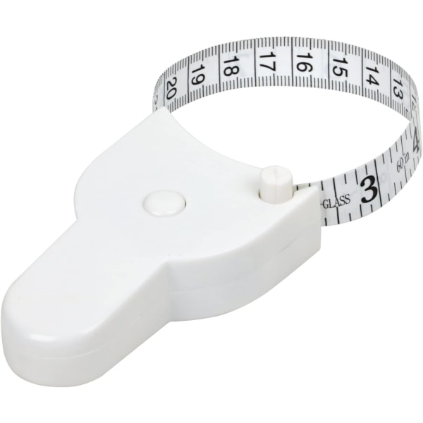 Hvit - 1 målebånd for å måle midjeomkrets, practica