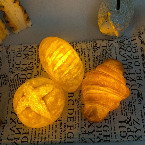 Croissant-leipälamppu Croissant-ristilaukku Tunnelmalamppu Kakku Sh