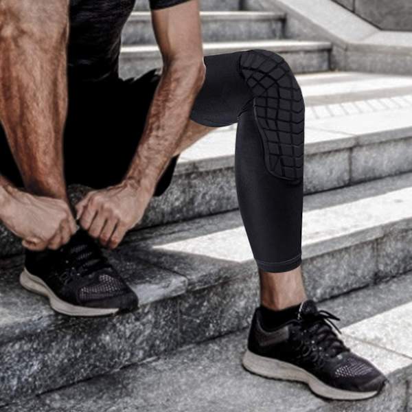 Benvärmare Stretchable Knäskydd Lårskydd, 1 par（xl）,Knä