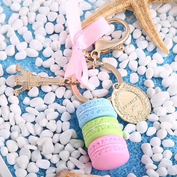 Legering nøglering, sød nøglering i form af macarons, differe