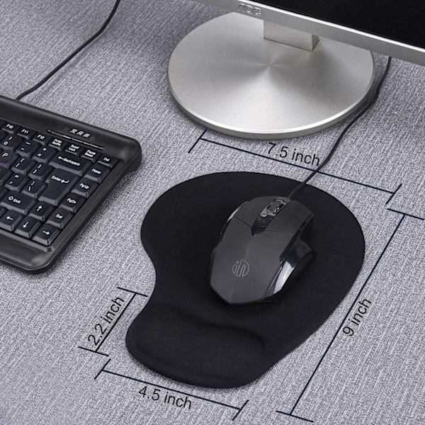 2 stk ergonomisk musematte med håndleddstøtte Gel musematte med W