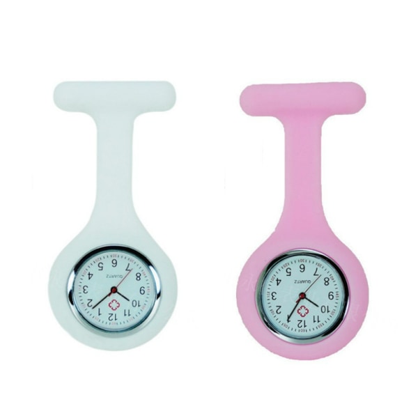 2 nurse watch brooches, silicone with needle/clip, infection