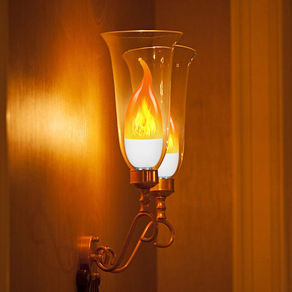 4 kpl 3w E14 Led-liekkivalolamppu liekkiefektivalolla 3 L
