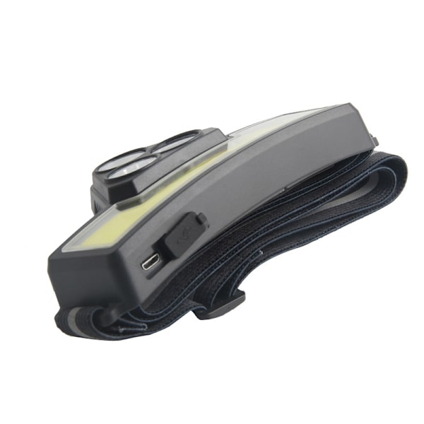 Oppladbar LED-hodelykt COB-hodelykt, 3 lysmoduser, IPX