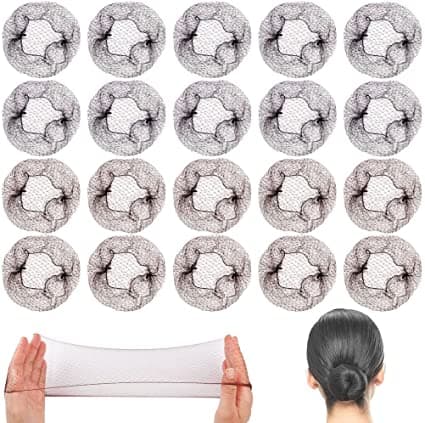 40 stk. sorte hårnett, usynlig chignon-nett elastisk kant Mes