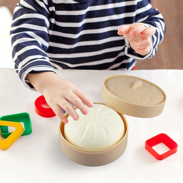 Bun stressipallo gadget aistintyyppi lelu, purista taikinapallo stressi rel