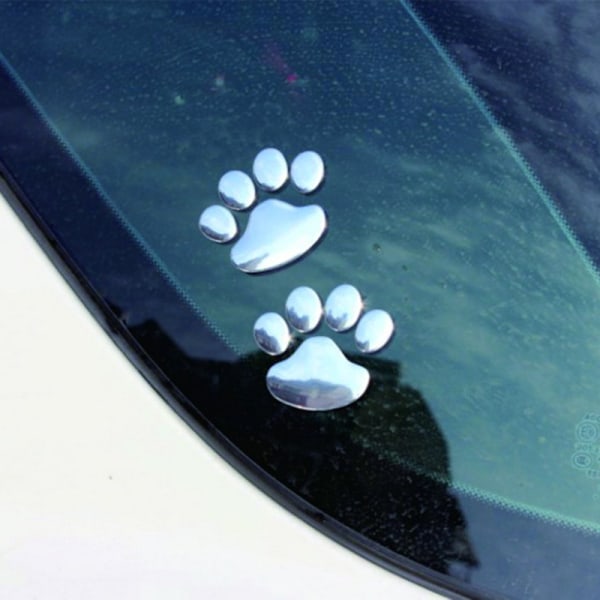 5 par Bear Dog Paw Animal 3D Footprint Car Stickers for Car De