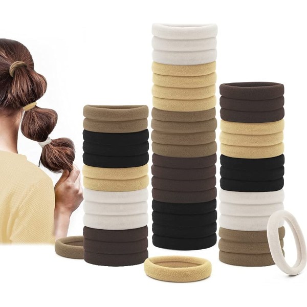 60 stykker, nøytral farge hårbånd for kvinner, sømløse hårbånd