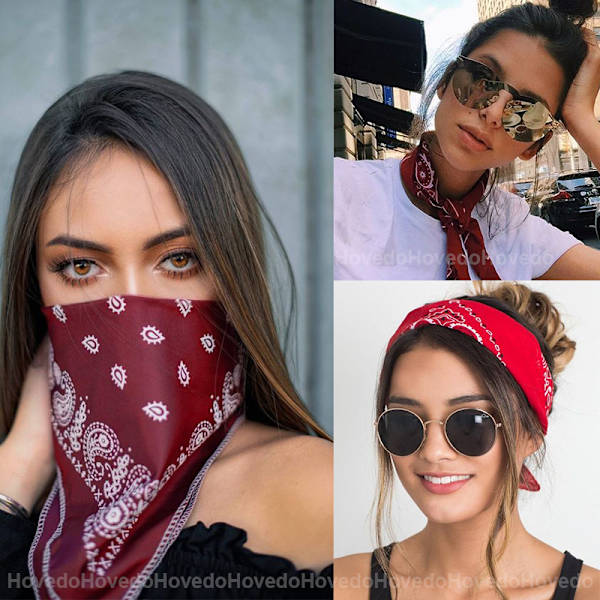 10 stk, tilfeldig farge, bandana hodeplagg unisex lommetørkle, hår