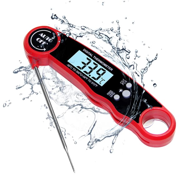 Hopfällbar kökstermometer (röd), 3 sekunders omedelbar avläsning