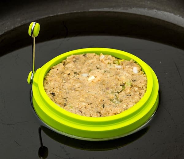Sett med 4 silikon eggringer - Non-Stick pannekaker former - Rund Ba