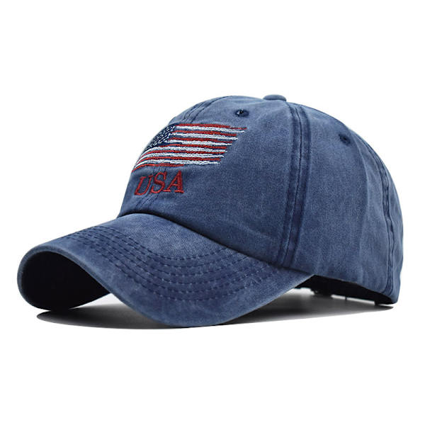 Amerikansk flagg Trucker Hat, Justerbar USA Flagg Bil Baseball Cap