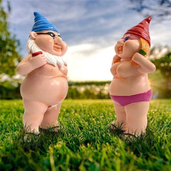 Puutarhakoristefiguurit - Funny Garden Gnome - Säänkestävä