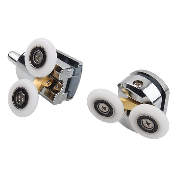 8 stk. Dusjdørruller i sinklegering, 23 mm diameter, erstatning