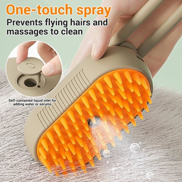 Cat Steam Brush,3 in 1 Spray Massage Comb for Cats,Electric Steam