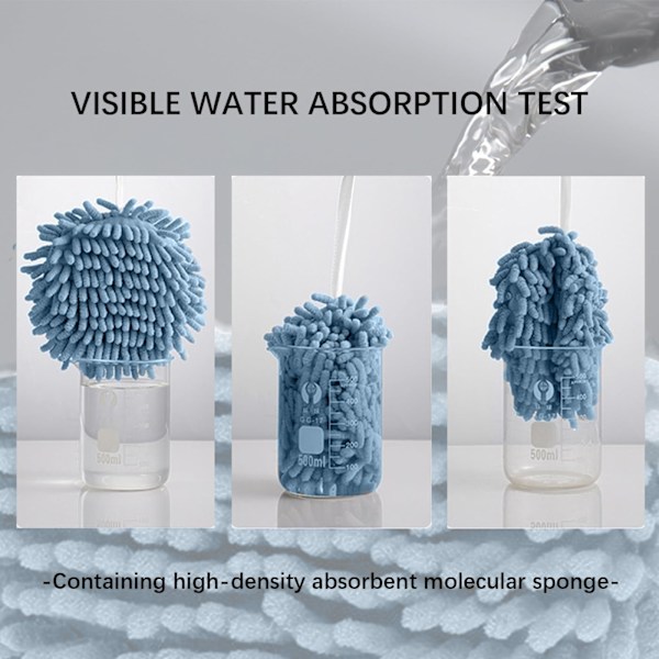 3 stk. Mikrofiber håndklæde, Mikrofiber Chenille, Køkken Absorberende håndklæder Plys Vaskeklud Hængende håndklæde Svampe Hurtigtørrende håndklæde