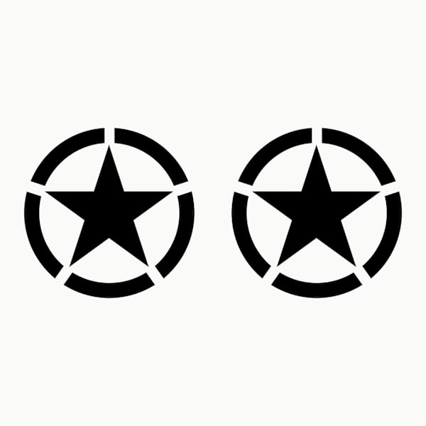 Heijastava pentagrammi polttoainesäiliön auton tarra, tähti auton tarra, 4x