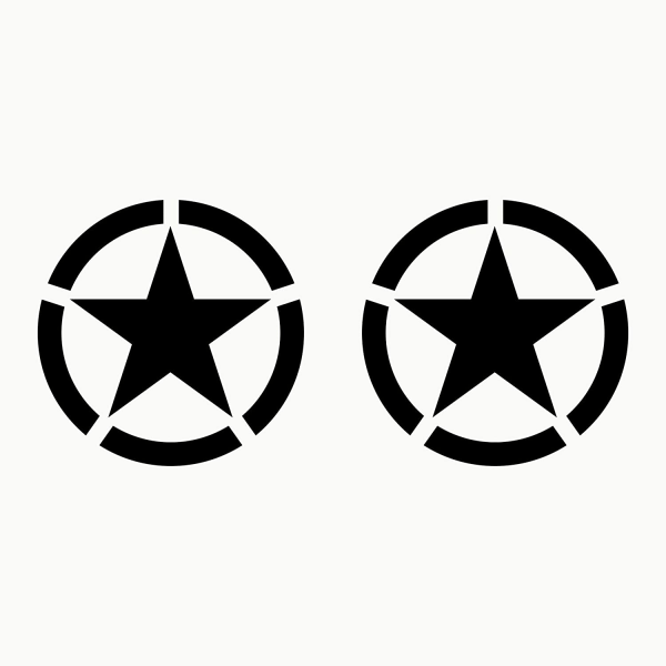 Reflekterande Pentagram Fuel Tank Car Sticker, Star Car Sticker, 4x