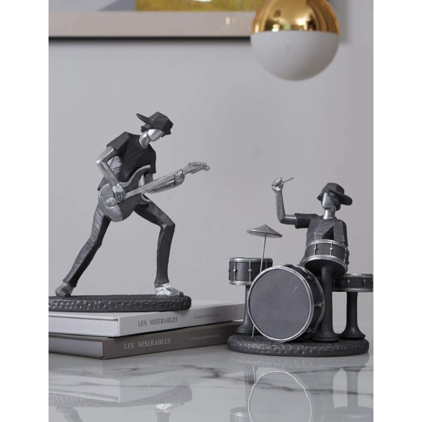 Statue Musiker Figur Figur Musikalsk Skulptur Dekor Harpiks Piano