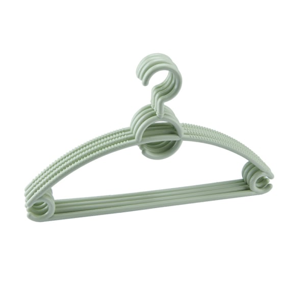 Pack of 10 plastic storage hangers length 41 cm - green