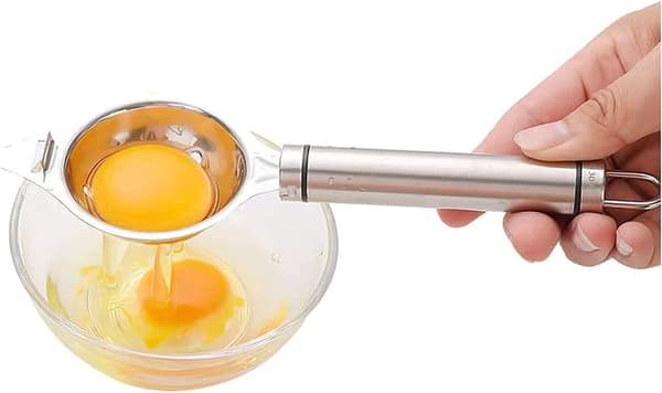To-huls æggedeler proteinseparator rustfrit stål æggeblomme