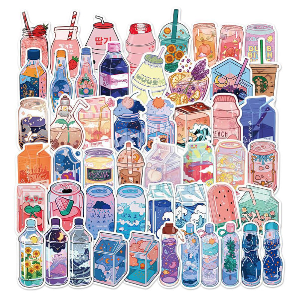 Stickers 50 Pieces Cartoon Stikers Waterproof Stickers Kawaii Sc