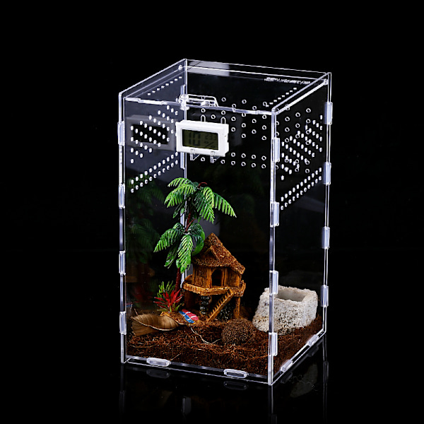 Terrarium for reptiler, insekter, firfisler, slanger og edderkopper