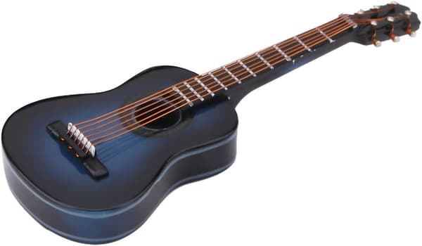 Miniature Guitar Træ Model Musikinstrument Display wit