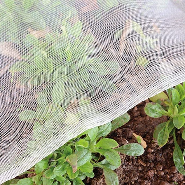 Haveinsektnet fint net: 2*3m sølv, vegetabilsk beskyttelse ne