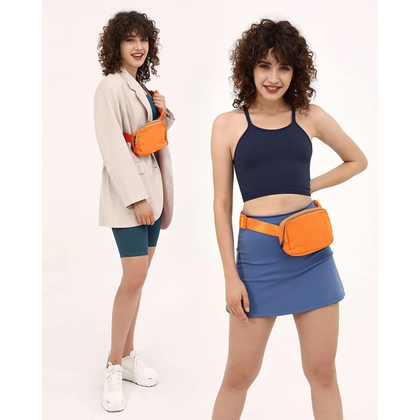 Unisex Mini bältesväska med justerbar rem Liten midjeväska för orange