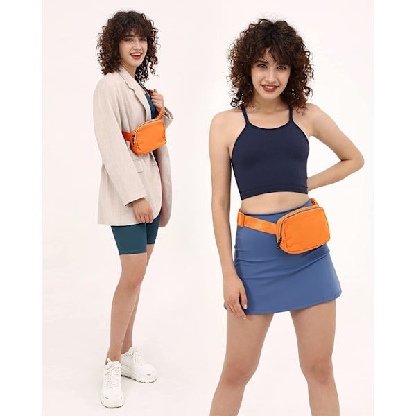 Unisex Mini Bältesväska med Justerbar Rem Liten Midjeväska för orange