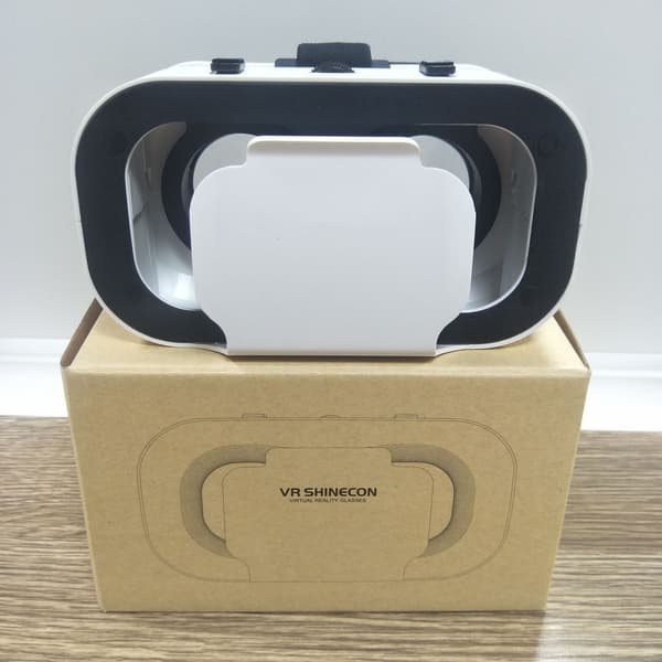 1 stk. Hvidt VR-headset, 3D Virtual Reality Headset, VR Headset Com