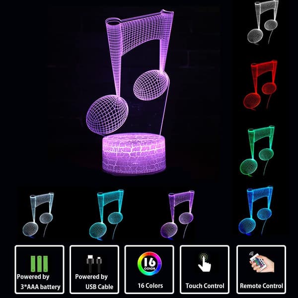 3D-lampe skrivebord, Ephvan 3D musikkvisualisering 7 farger endring