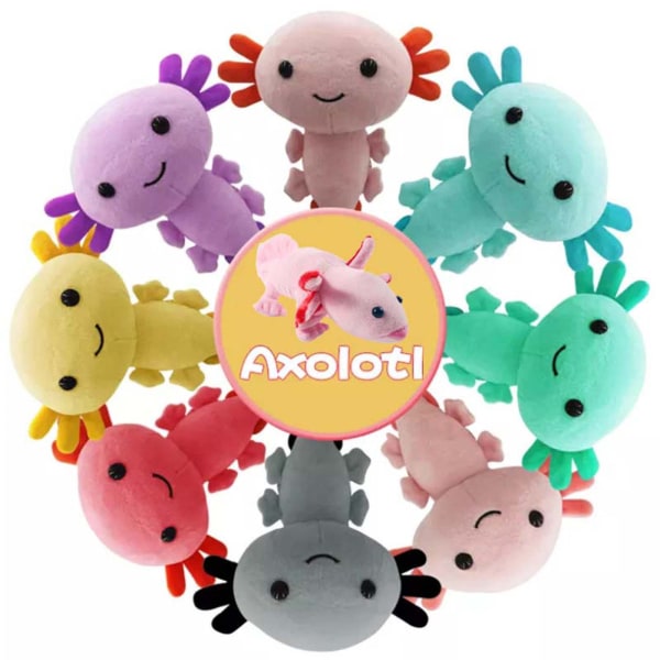 Gul Salamander dukke plyslegetøj Axolotl dukke hexagonal dino