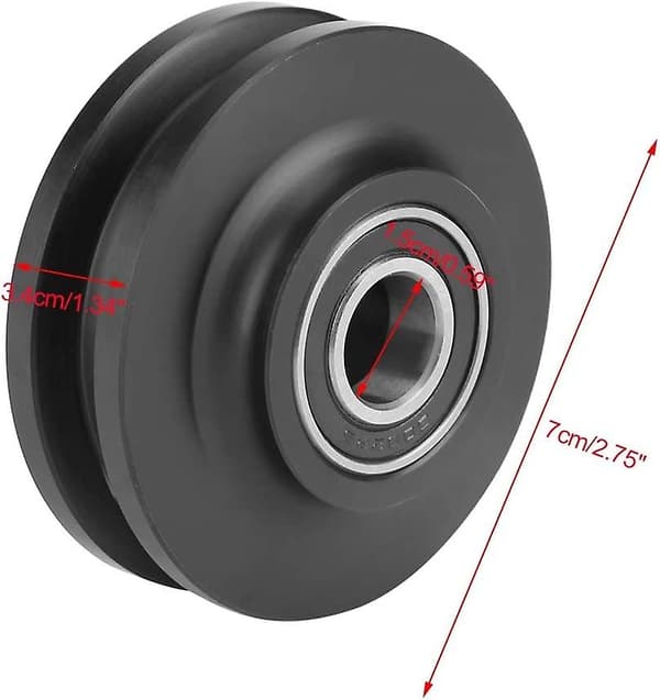 Sæt med 4 skydedørsruller - skab hardware - Slidin