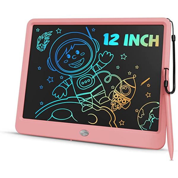 10 tommer LCD-skrivetablet (lyserød) til voksne børn, børn Drawin