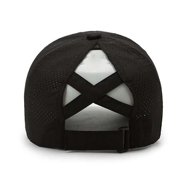 Dame Hestehale Baseball Cap, Høy Messy Bun Ponycap Hurtigtørkende