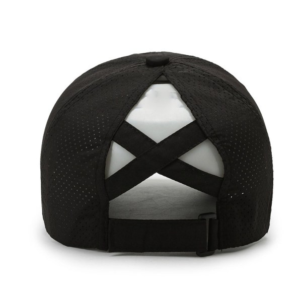 Dame Ponytail Baseball Cap, Høj Messy Bun Ponycap Hurtigtørrende