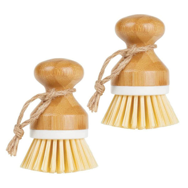 Två set vita pottvätt magiska diskar, 10 × 7 cm diskborstepanna