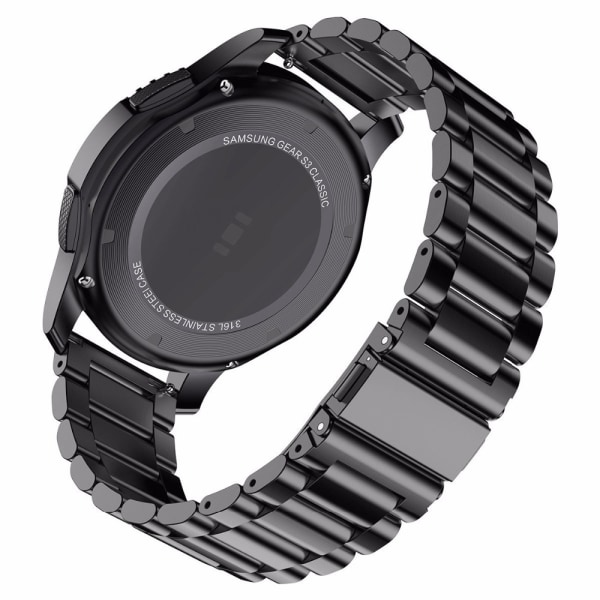 20 mm Samsung Gear S2 Classic watch ranneke 20 mm musta ruostumaton