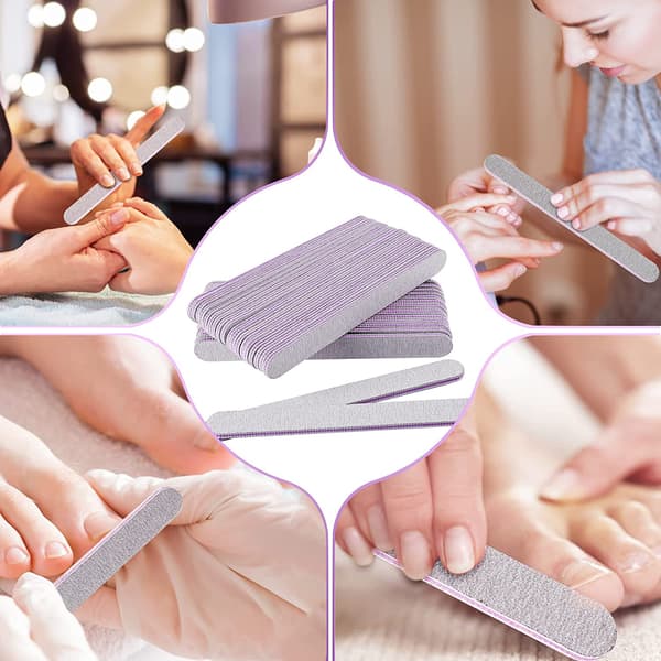 50 Professionella Nagelbuffer, Dubbelsidig 100/180 Grit, Gel Grit
