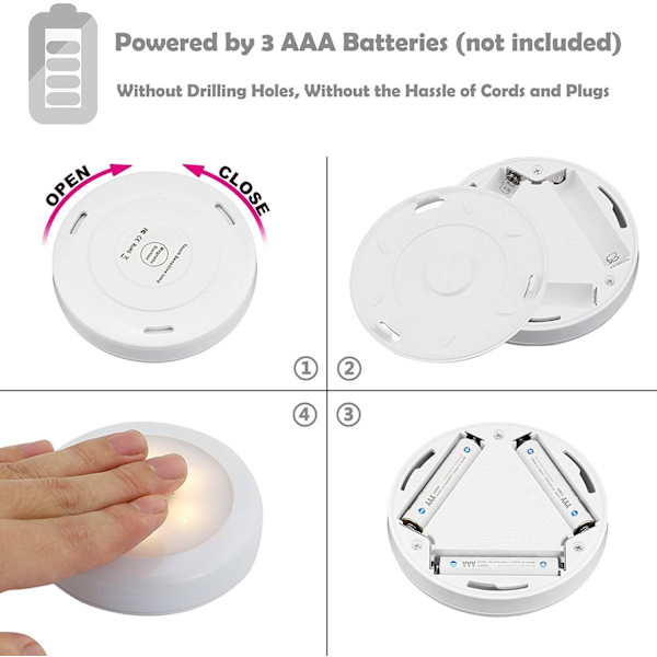 2 Pakker Innendørs Vegglampe 6W 10×10×5cm Justerbar Strålevinkel LED