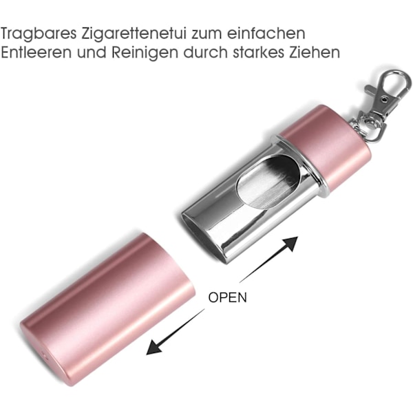 3 stk lommeaskebæger bærbar mini reiseaskebæger antilukt vindtett askebæger med nøkkelring for sigaretter (svart+rosa+gull)
